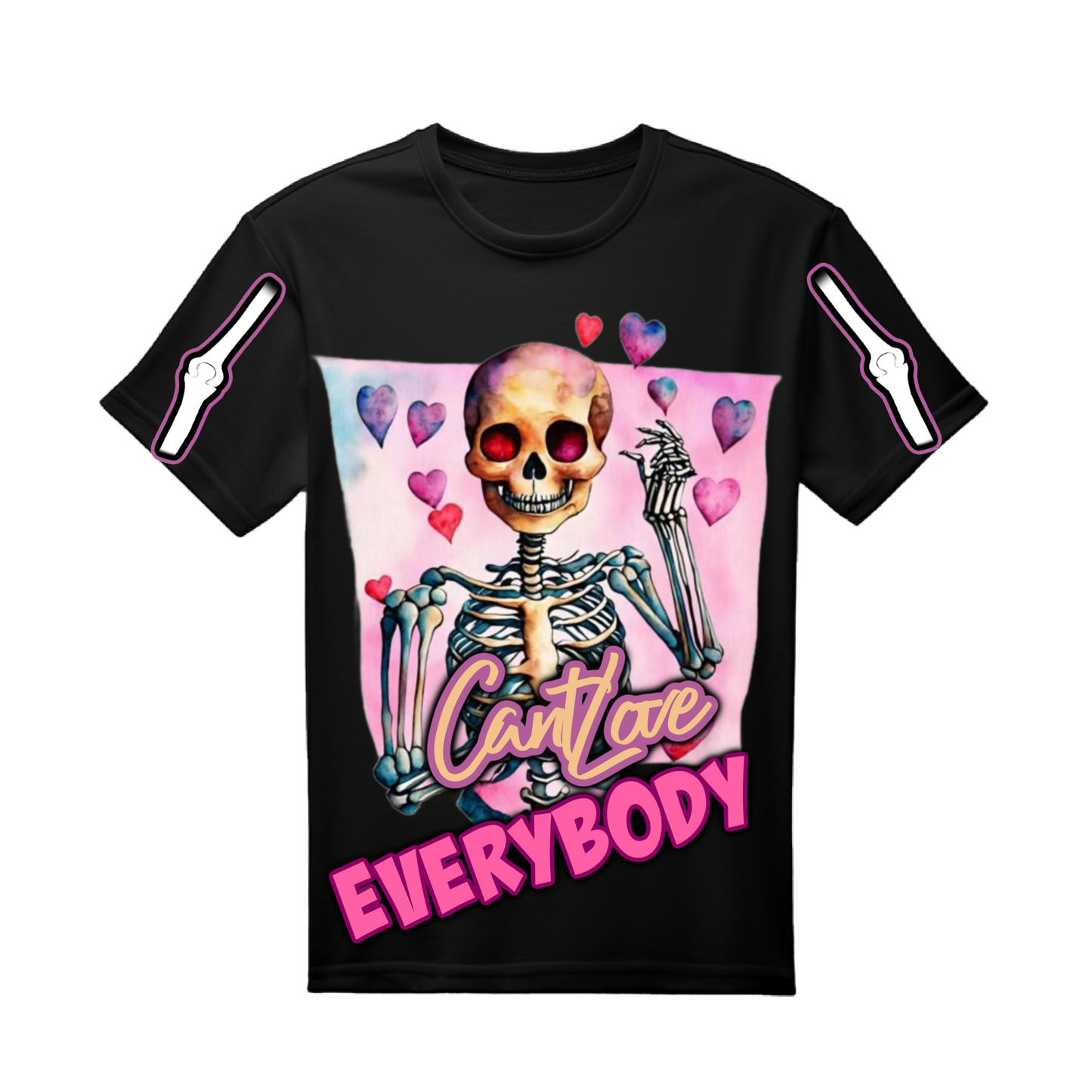 Skully Hearts Pink Shirt