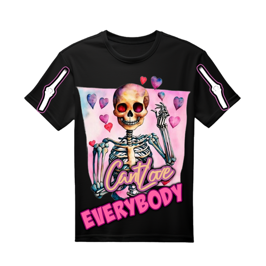 Skully Hearts Pink Shirt